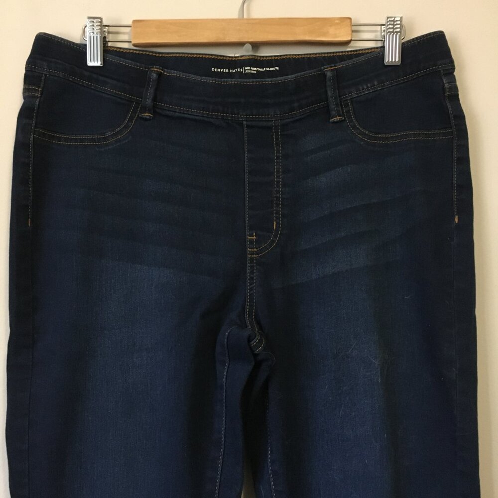 Denver Hayes Mid Rise Blue Jeggings Size 16x32 Stretch - Picture 3 of 12